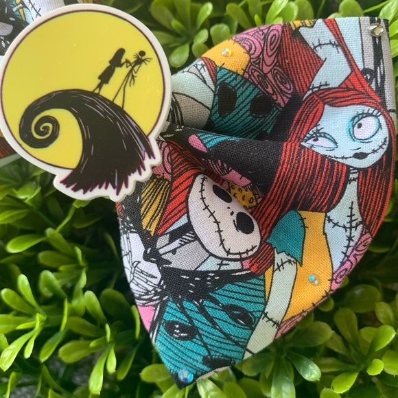 Jack and sally fabric hair bow - Picture 3 of 3